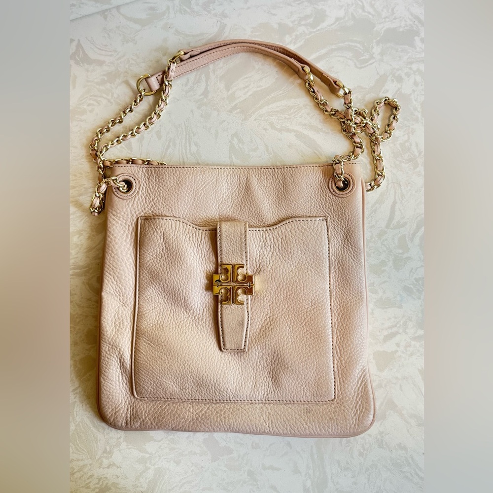 Tory Burch Plaque Swingpack Crossbody Leather Shoulder Bag